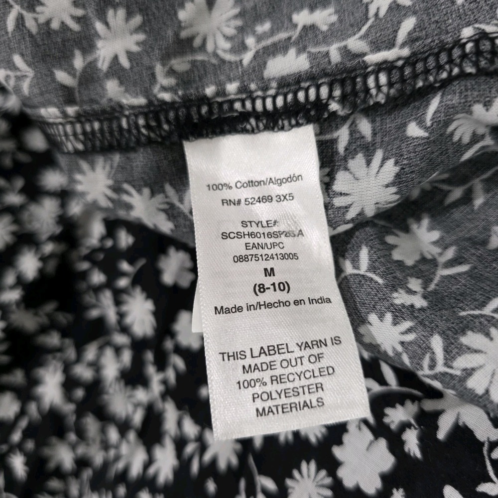 Womens Button Up Floral Boho Top Size Medium Dainty Fairy Ren Faire - Picture 8 of 8